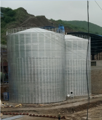 广河粮食钢板仓的安装全过程不用热焊接